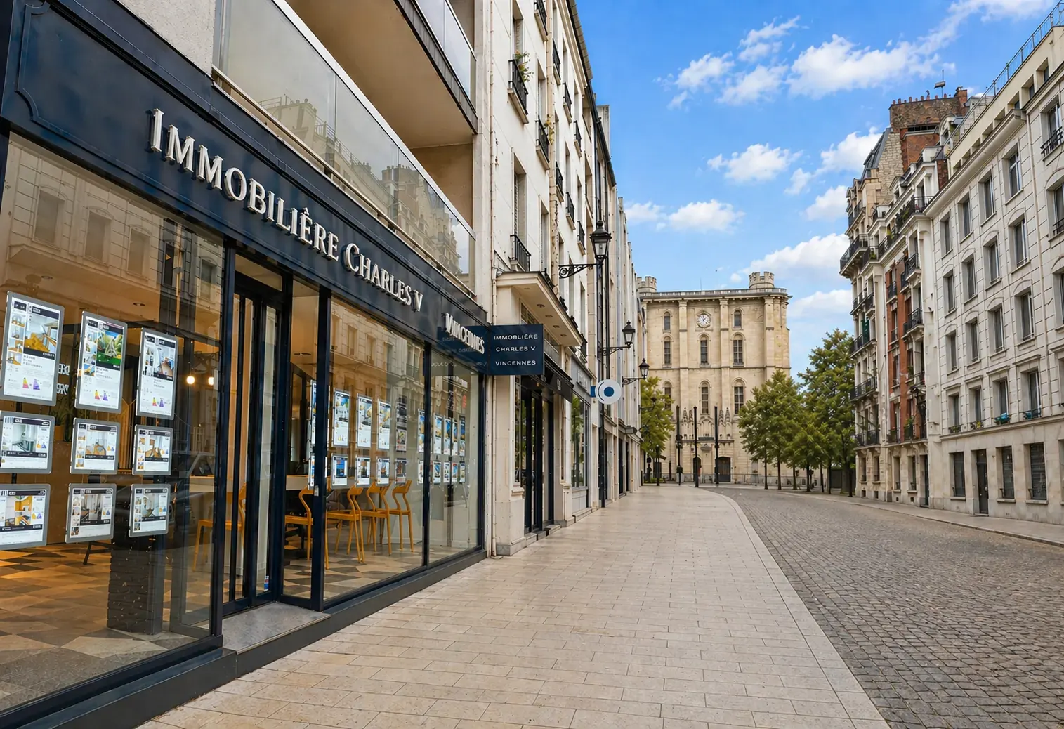 Fachada de la agencia Immobilière Charles V en Vincennes