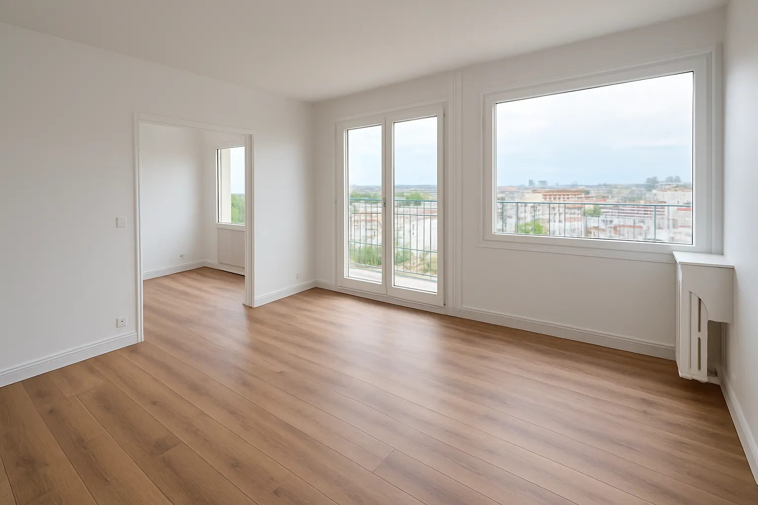 4-Room Bright Apartment with Balcony and Clear View